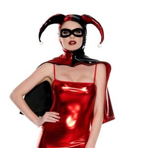 Music Legs Harlequin Jester Hood & Cape